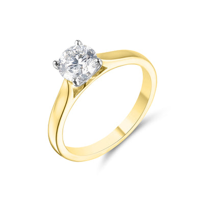 0.70ct Yellow Gold Lab Grown Diamond Solitaire Ring