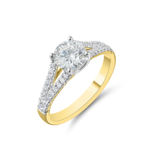 18ct Gold Round Brilliant Cut Solitaire Ring