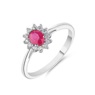 White Gold Ruby Ring