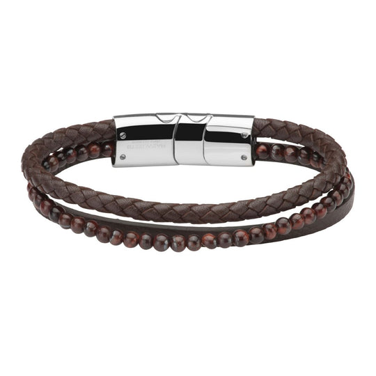 Gent's Steelwear Honolulu Brown Leather Bracelet