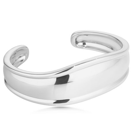 Sculptural Silver Cuff