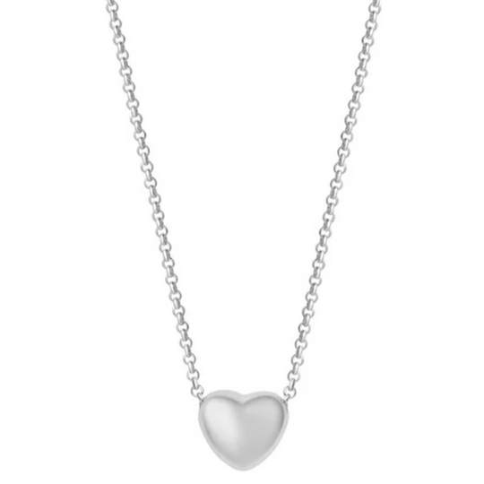 Silver Bubble Heart Pendant