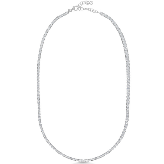 Silver Classic Tennis Necklace