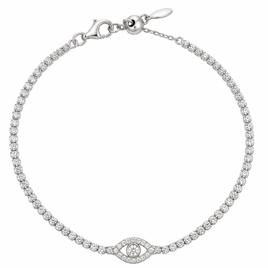 Silver Evil Eye Tennis Bracelet
