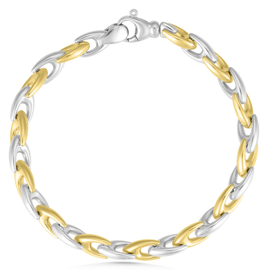 Silver & Yellow Gold Classic Bracelet