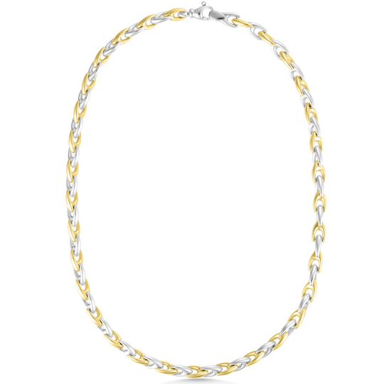 Silver & Yellow Gold Classic Necklace