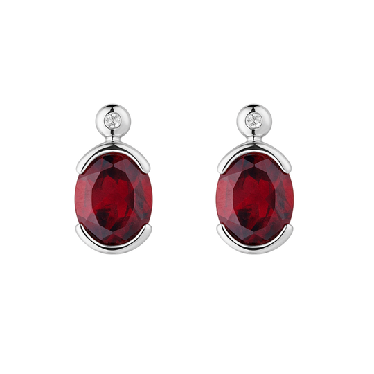 Sterling Silver Garnet Earrings