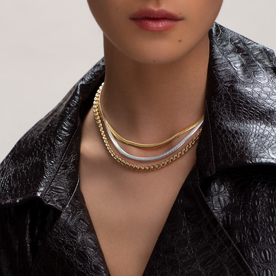 Gold Heirloom Necklace modelled