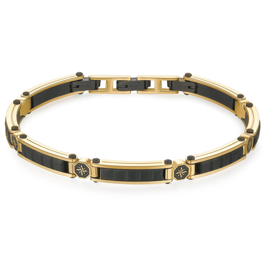 Stainless Steel Gold Backliner Bracelet