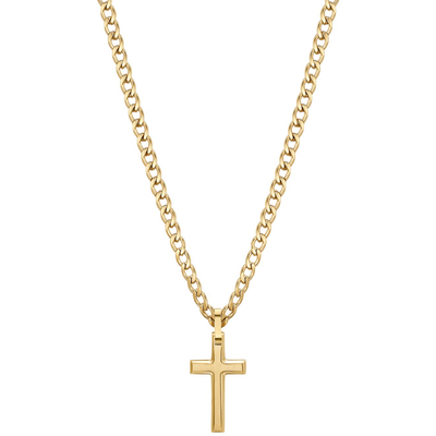 Stainless Steel Gold Cross Pendant