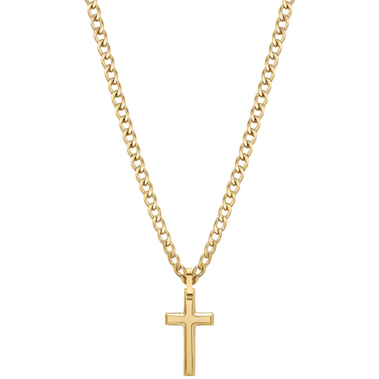 Stainless Steel Gold Cross Pendant