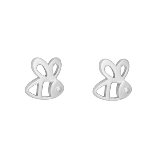 Sterling Silver Bumblebee Studs