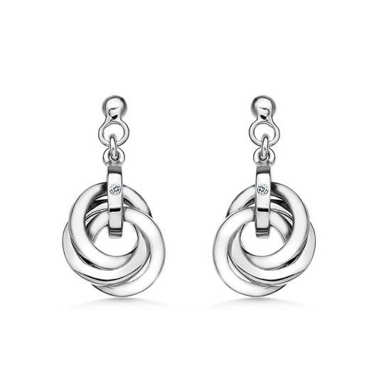 Sterling Silver Calm Drop Earrings