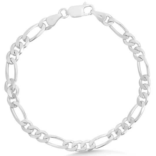 Sterling Silver Gent's Figaro Bracelet