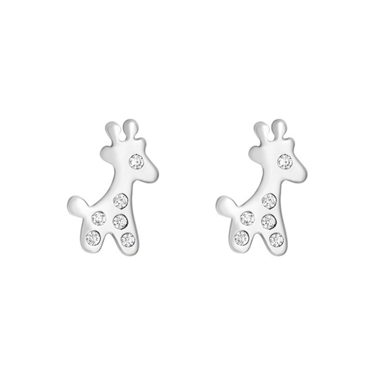 Sterling Silver Giraffe Stud Earrings
