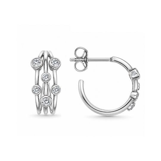 Sterling Silver Topaz Statement Earrings