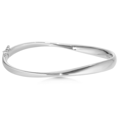 Sterling Silver Wave Bangle
