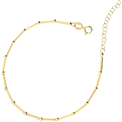 9ct Gold Bead & Tube Bracelet