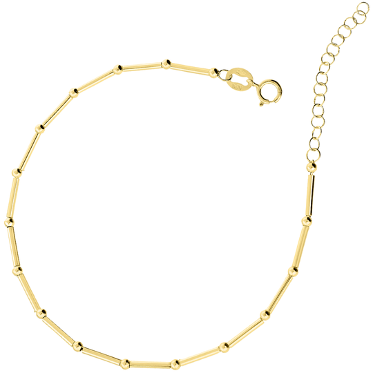 9ct Gold Bead & Tube Bracelet