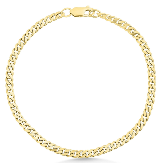 9ct Yellow Gold Gent's Curb Bracelet