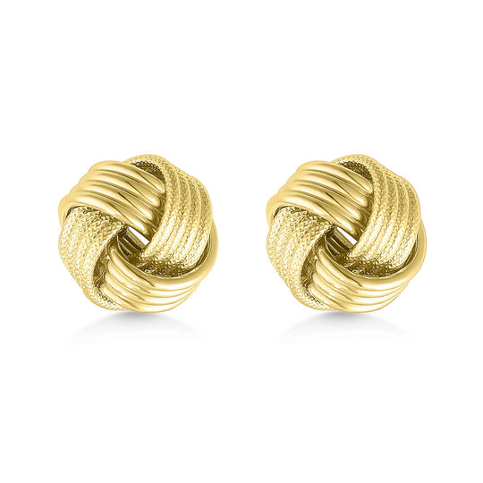 9ct Yellow Gold Knot Earrings