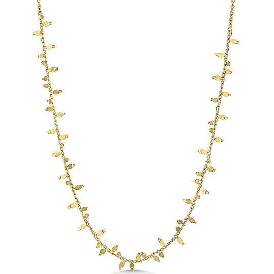 14ct Yellow Gold Spike Necklace