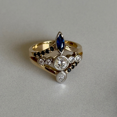 Bespoke Sapphire & Diamond Ring