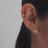 18ct Pear Cut Diamond Cuff Studs