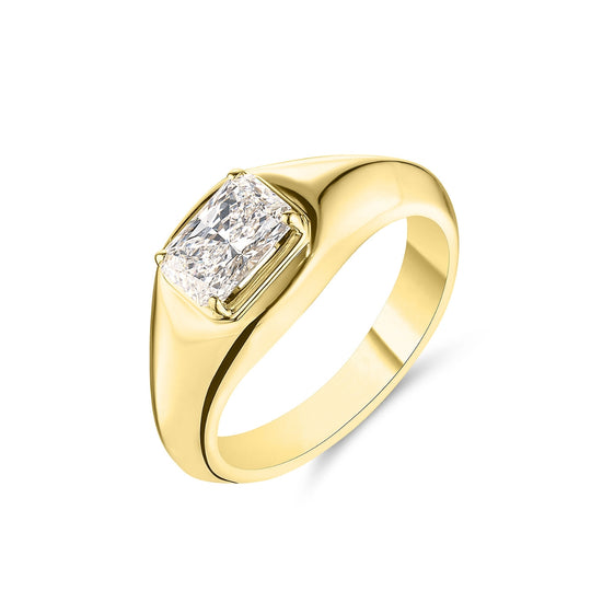 18ct Gold 1.10ct Radiant Cut Solitaire Ring