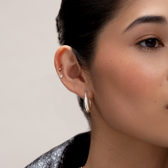 girl wearing silver jewellery