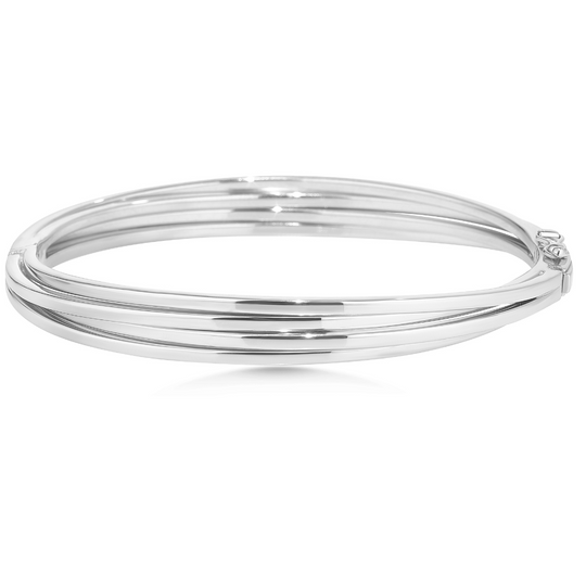 Sterling silver Ridge Bangle
