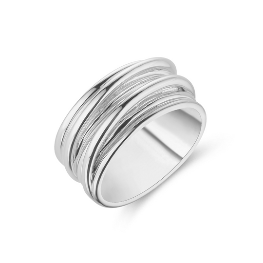 Sterling Silver Chunky Ridged Ring