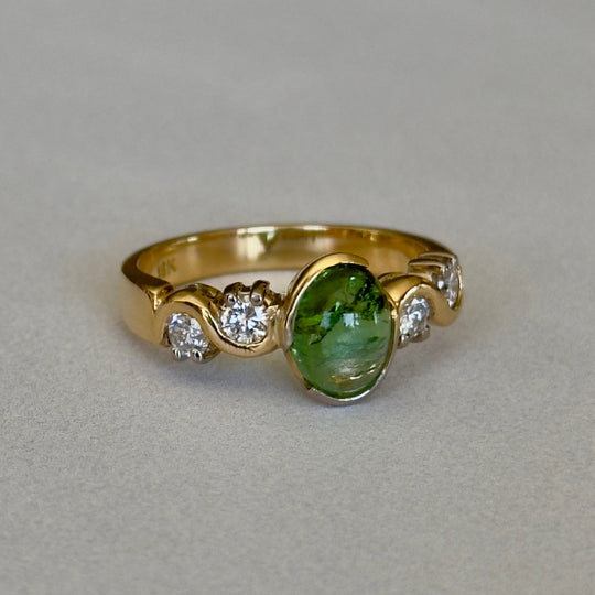Bespoke Tourmaline & Diamond Ring