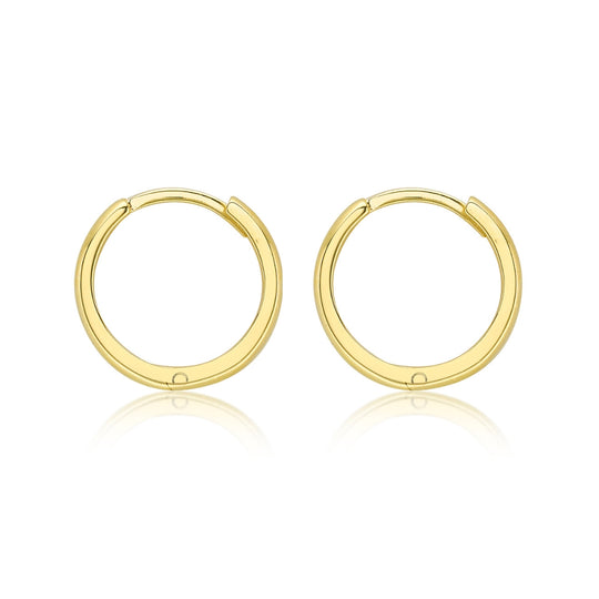 9ct Yellow Gold Classic 10mm Hoops