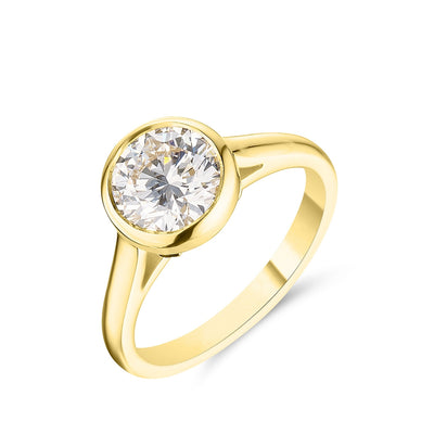 1.60ct Bezel Set Solitaire Diamond Ring