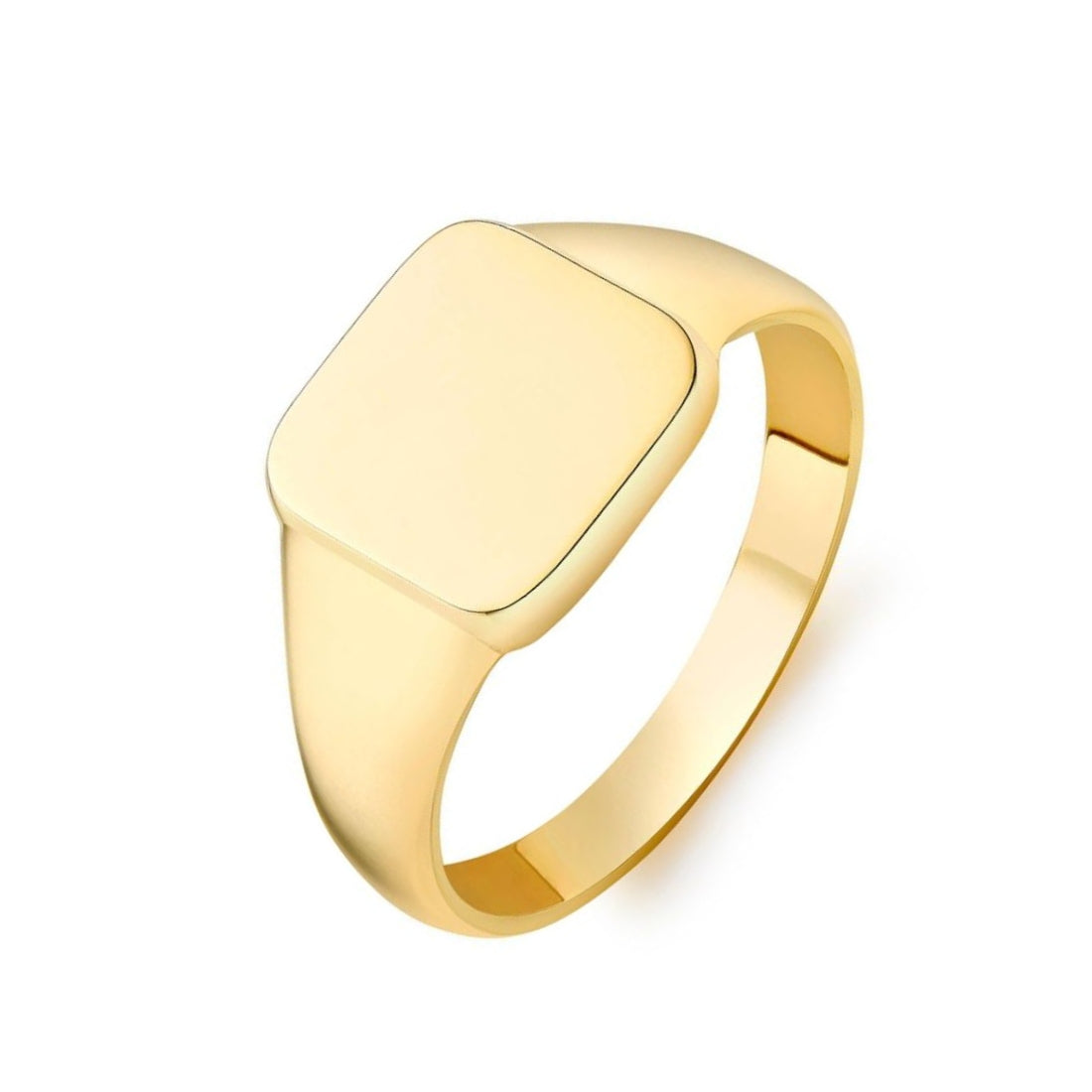 9ct Yellow Gold Small Round Signet Ring for Her - Ryan Thomas Jewellers