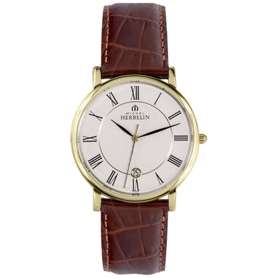 Gent's Herbelin Classic Brown Strap Watch