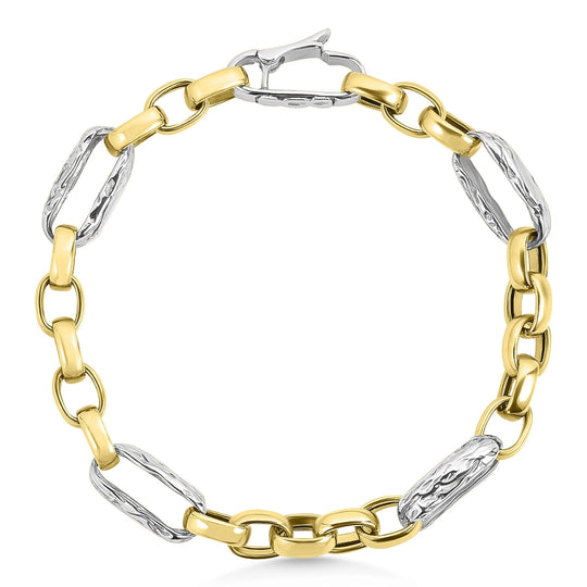 14ct Yellow & White Gold Link Bracelet