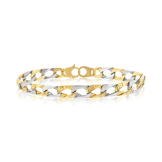 White & Yellow Gold Link Bracelet