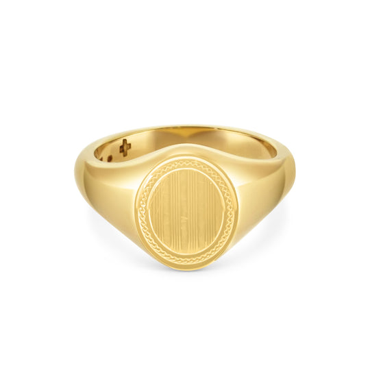 Yellow Gold Gent's Decorated Signet Ring