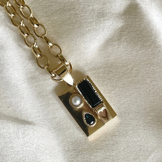 Bespoke Sapphire & Onyx Pendant
