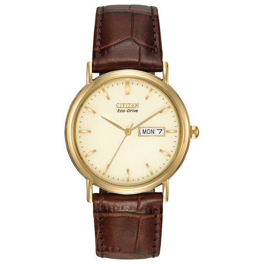Gent's Citizen Champagne Dial Strap Watch