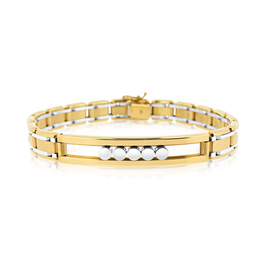Gent's White & Yellow Gold Bracelet