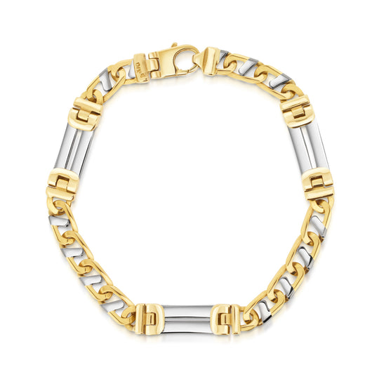 9ct Yellow & White Gold Bracelet