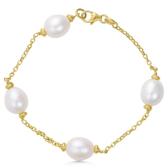 18ct Yellow Gold Pearl Bracelet