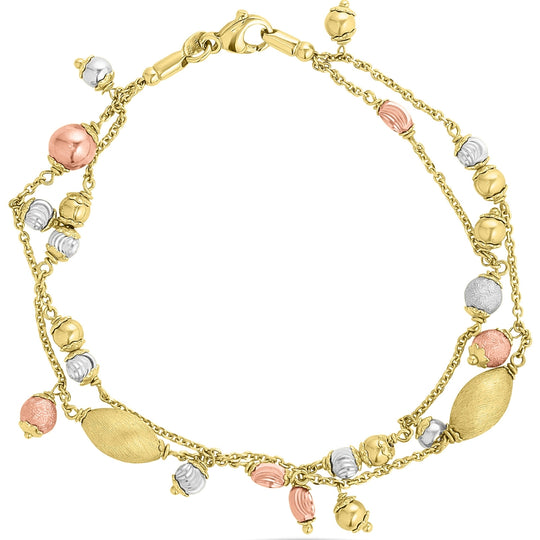 Yellow, White & Rose Gold Bracelet