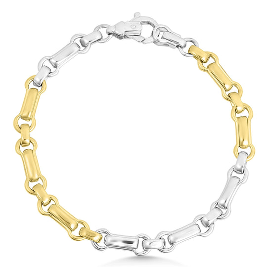 14ct Yellow & White Gold Link Bracelet