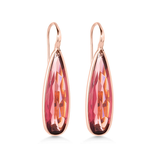 18ct Gold Rhodolite Drop Earrings