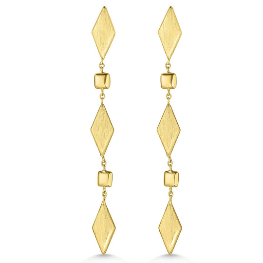 14ct Gold Kite Drop Earrings