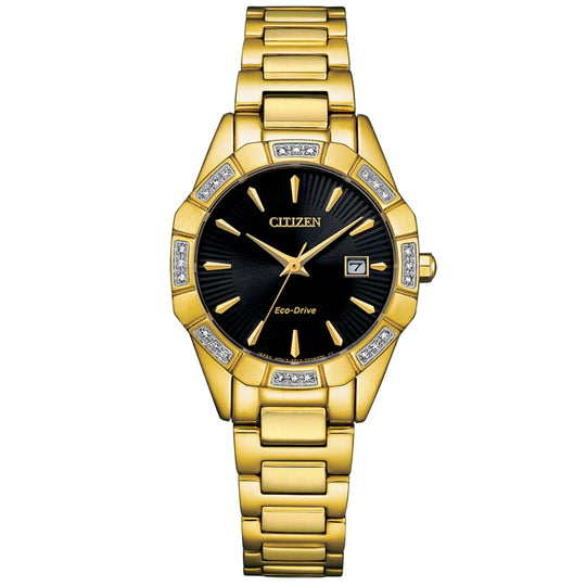 Ladies' Citizen Diamond Black Dial Watch